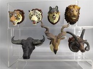 Takara tomy 動物狩獵頭像 標本 vol.3 吸盤 汽車裝飾擺設 非洲