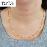 gold chain 916 original gold necklace 1.2mm bead chain gold round bead chain female gold version cla