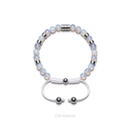 CW Manila - 0RION Adjustable Bracelet - 6mm Moon Stone with Hematite Spacer