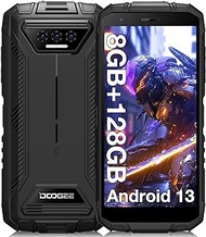 DOOGEE S41 Plus Rugged Smartphone 2024, 8GB RAM+128GB ROM/TF 1TB Rugged Phone, 6300mAh Rugged Cell Phones, 5.5" HD+ Display Android 13 Phone, IP68 Waterproof Phone Unlocked/Dual SIM 4G/NFC/OTG