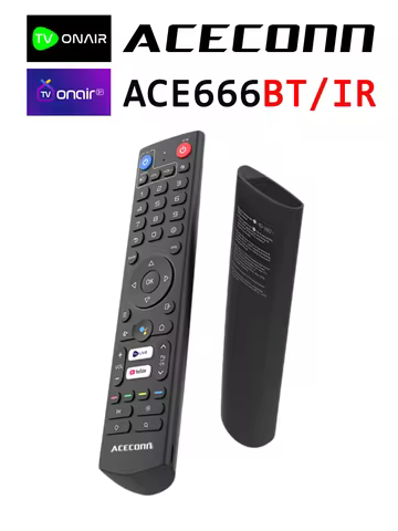 ACECONN ACE666BT/ACE666IR Remote Control with Hotkeys/Voice Control/Auto-Setup compatible with VPlus