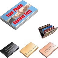 AAQ Personalised Credit Card Holder with Photo - Custom Business Card Wallet with Picture, Personali