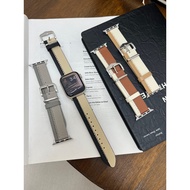 Color blocked car line genuine leather strap For  iwatch Series  Ultra/11/10/9,  20 universal watch 