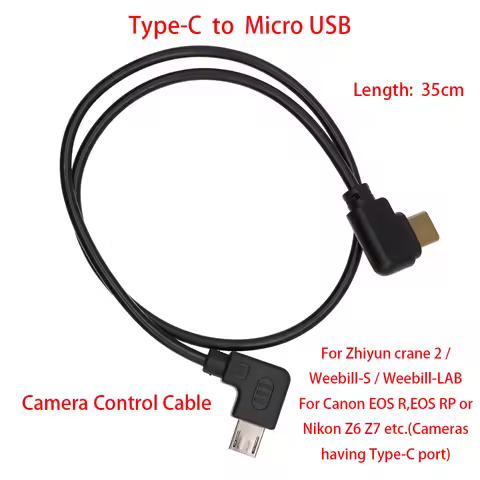 For Zhiyun Crane 2 / Weebill S stabilizer to Canon EOS R / RP or Nikon Z6 / Z7 etc. 35cm Control Cab