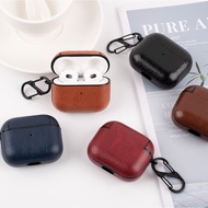Luxury earphone case for Airpods 3 business earphone case for Air pods 3 Leather wrapped PC headphone case for  Airpods 3