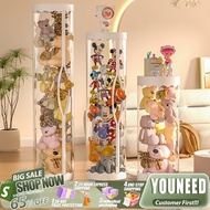YOUNEED Plush Doll Storage Box 90/120/150 CM Toys Storage Bucket Transparent cylinder PVC Doll Stora