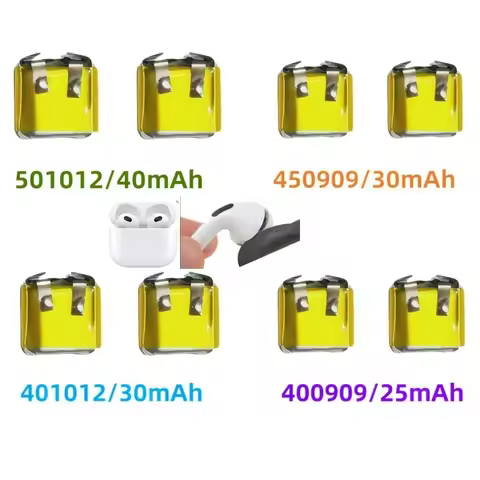 2025 New 3.7 V Battery 401012 501010 30mAh 40mAh Bluetooth Earphone Rechargeable Lithium Battery 401