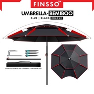 Finsso: Outdoor Big Fishing Umbrella Camping Khemah Payung Memancing Besar Beach Rainproof