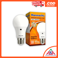 Bohlam Lampu LED HANNOCHS LIGHT SENSOR 6 / 9 / 11 Watt SNI Photo Cell Sensor Cahaya