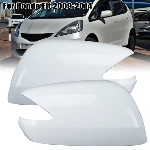 Rearview Mirror Cover Cap For Honda Fit Honda Jazz 2009 2010 2011 2012 2013 2014 Primer White Side M