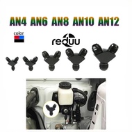Universal AN4 AN6 AN8 AN10 12AN Y Block Adapter Fittings Oil Fuel Hose Tee Adaptor Y Type Oil Pipe G