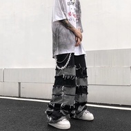 y2k jeans baggy jeans men y2k Vintage Fringe Tassel Pants - Wide Leg Hip Hop Jeans for Men