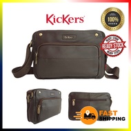 KICKERS ORIGINAL GENUIE LEATHER MESSENGER BAG MEN WOMEN BEG KULIT LELAKI PEREMPUAN SLING BAG