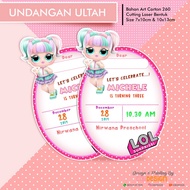 Lol Suprise Custom Cutting Birthday Invitation Card
