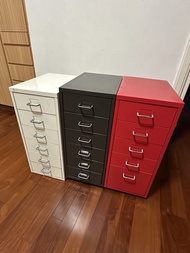 三色文件櫃 儲物櫃 抽屜櫃3個