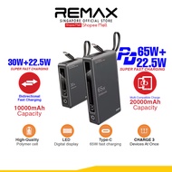[CCC Certified] RPP-86/RPP-87 10000mAh/20000mAh 30W+22.5W/65W+22.5W Fast Charging Buit-in Cable Powe