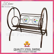 EE HOME GARDEN SWING METAL SEATER  WITH BEARING  BUAIAN TAMAN  BUAIAN BUDAK  Random Color - KD650