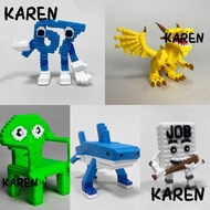 KARENGOODS  Printed Figure, 67 Brainrot Figure Imaginative Miniature Craft Decoration,  Horror Game 