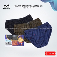 GROSIR 12PCS Celana Dalam Pria Jumbo GM CD Cowok Big Size 3L 4L 5L