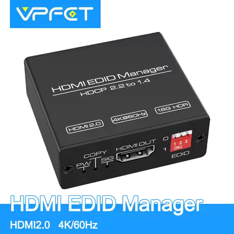 HDMI EDID Manager 4K Prophecy Emulator 8 EDID Mode EDID Copier Programmable Gains Equalized 4K@60Hz 