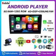 7862 Android Player 8GB RAM 128GB ROM Carplay Android Auto Universal 2-Din Multimedia Player QLED Sc