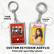 GANTUNGAN [HANGING] Acrylic Keychain Custom Spotify Polaroid Aesthetic Photo Keychain