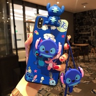 Huawei Y7 2018 Y7 Prime 2018 Y7 Pro Y7 Prime 2019 Y9 2018 Y5 2019 2018 Y7 2019 Y7 Pro 2019 Y8S Y7a Y9a Cartoon Stitch Phone Case (Including Stand Doll &amp; Lanyard)