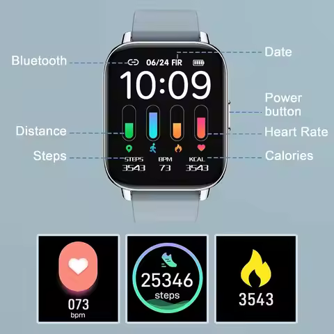 Q23 Smart Watch, Fitness Tracker Watch, 1.69'' Touch Smartwatch Fitness Watch with Pedometer/Sleep M