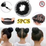 5PCS/Set Instant Bun/Hair Bun Net/Ballerina Bun Plain Black Net/Hair Bun Hair Bun Donut Korean Hair/