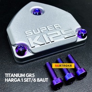 SET OF EAR BOLT COVER SUPER KIPS NINJA R SS RR ZX 150 ORIGINAL TITANIUM GR5
