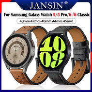 สาย สำหรับ Samsung Galaxy Watch 6 6 Classic 43mm 47mm นาฬิกาอัจฉริยะ 40mm 44mm สายหนัง สำหรับ Samsun