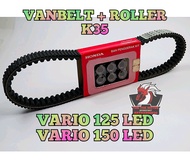 VANBELT ROLLER SATU SET KUALITAS ASLI ORIGINAL HONDA K35 VARIO 150 LED NEW  VARIO 150 LED V-BELT VBE