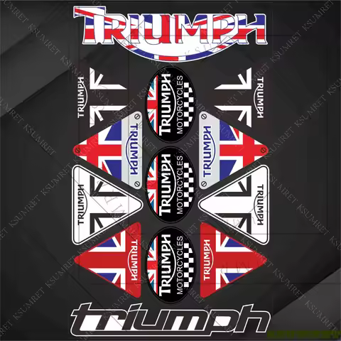 For Triumph Sticker Logo Motorcycle Decal Tank Emblem Scrambler Bobber TFC
