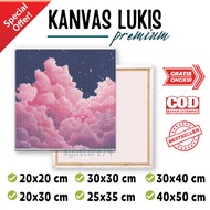 Painting CANVAS - SCHOOL CHILDREN'S PAINTING CANVAS - CANVAS BOARD 20X20 - SMALL PLAIN PAINTING CANV