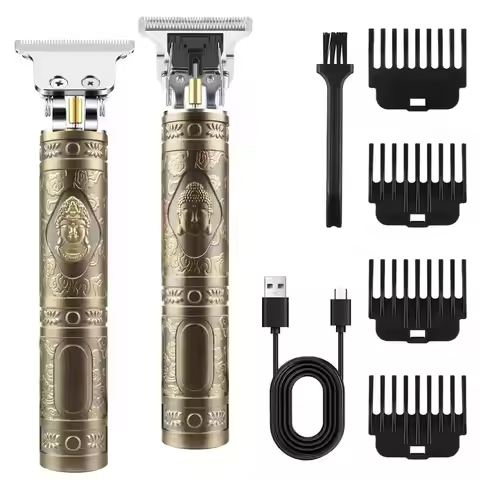 Professional Trimmer Hair Clippers, Cordless Barber Shaving Machine, USB Chargeable Beard Trimmer Be