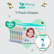 Offspring Fashion Diaper Pants 7-pack Bundle (Design: Forestia) - superior absorbency ultra soft, day &amp; night pants with double leakguard protection