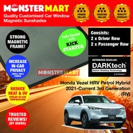 CERTIFIED ORIGINAL DARKtech Honda Vezel HRV Petrol Hybrid 2021-Current 3rd Generation (RV) Window Magnetic Sunshades