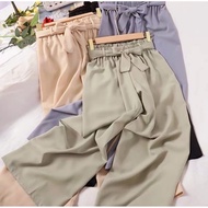 CULOT LONG PANTS RIBBON BASEDWanita - FREE SHIPPING - falisha fashion PONTIANAK - ansley culottes