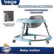 Beieg Realeos Music Light Baby Walker Rabbit Cat Adjustable Heights High Quality Kids Learning Walke