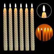LED Flameless Taper Candles Lights / For Christmas Wedding Birthday Party / Electronic Votive Led Lamp / Battery Operated Fake Flickering Candlesticks Electric Long Candles /
