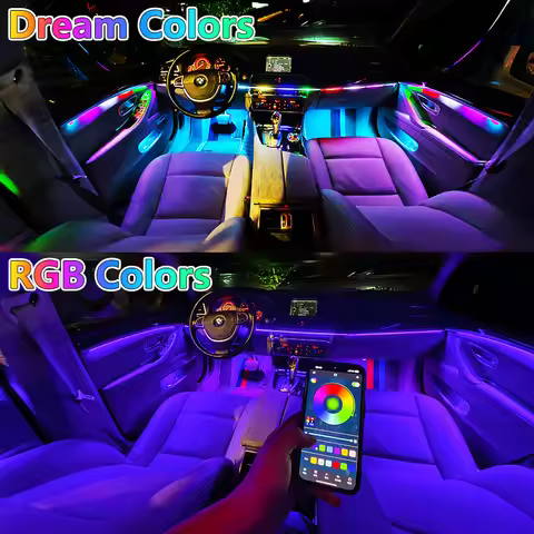 14/18 in 1 Led Acrylic Car Ambient Light RGB 64 213 Color Symphony Acrylic APP Streamer Atmosphere L