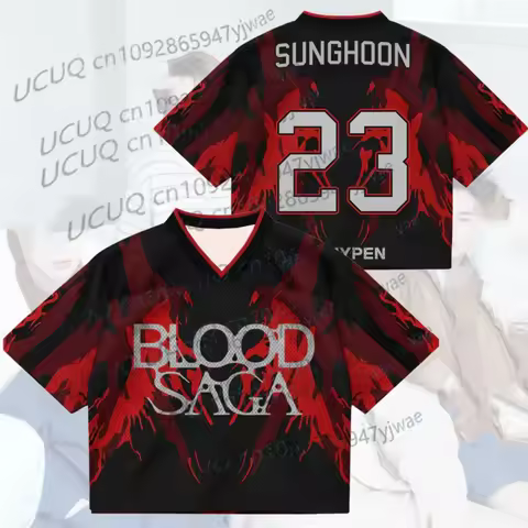 2026 Kpop Fans Support Crimson Awakening Blood Saga Enhypen World Tour Jersey Streetwear Plus Size S
