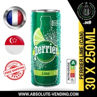 [CARTON] PERRIER Lime Sparkling Mineral Water 250ML X 30 (CANS) - FREE DELIVERY within 3 working days!