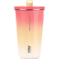 Tumbler Cawan Kopi Perjalanan TYESO dengan Penutup dan Jerami Boleh Tarik |   Termos Cawan Kopi Ais 