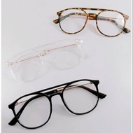 CA 189 cross square eyeglass Frame