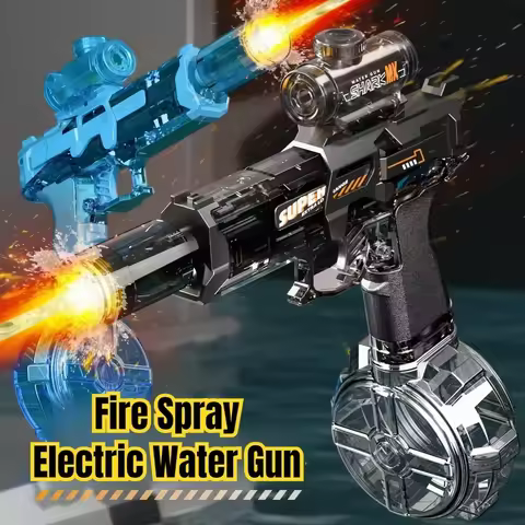 LED Ice Mouse Simulation Fire Fighting Children's Electric Water Gun, Large Capacity Automatic Conti