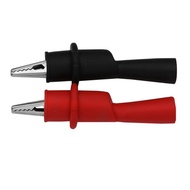 Alilin 2Pcs Multimeter Push on Alligators Clip Alligators Crocodiles Test Clip Clamp