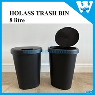 IKEA BLACK TRASH BIN DUSTBIN WITH LID 8 LITRE / WASTE RUBBISH BIN / TONG SAMPAH BERPENUTUP