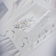 OKMT新七天貼紙PET手帳膠帶 簾夢白-PET貝殼光-6cm*5m-100cm循環