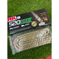 RK RX-RING CHAIN 520 KRX / 520 RX-RING CHAIN 120L GOLD COLOR CHAIN TOURING BIKE CHAIN & SUPER BIKE C